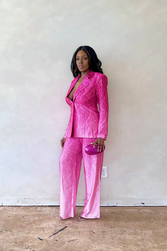 SHE E O Ombre Pant Suit - Pink