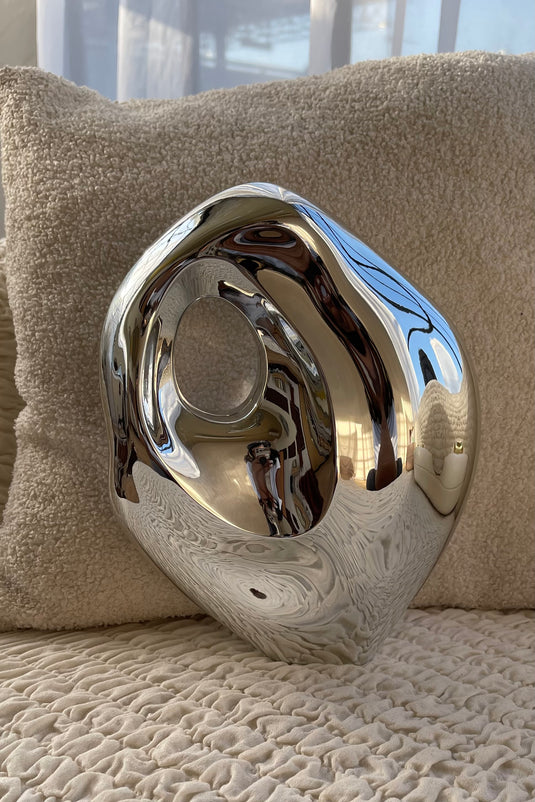 Jana Abstract Acrylic Clutch - Silver