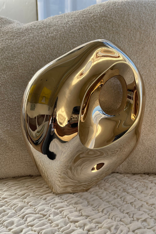 Jana Abstract Acrylic Clutch - Gold