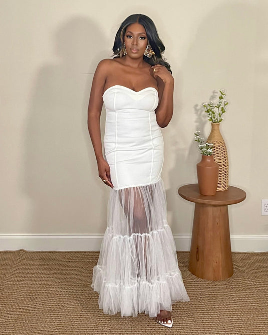 Midsummer Glow Twill Maxi Dress