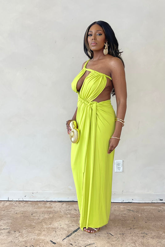 Aruba Dreaming Maxi Dress - Lime Green