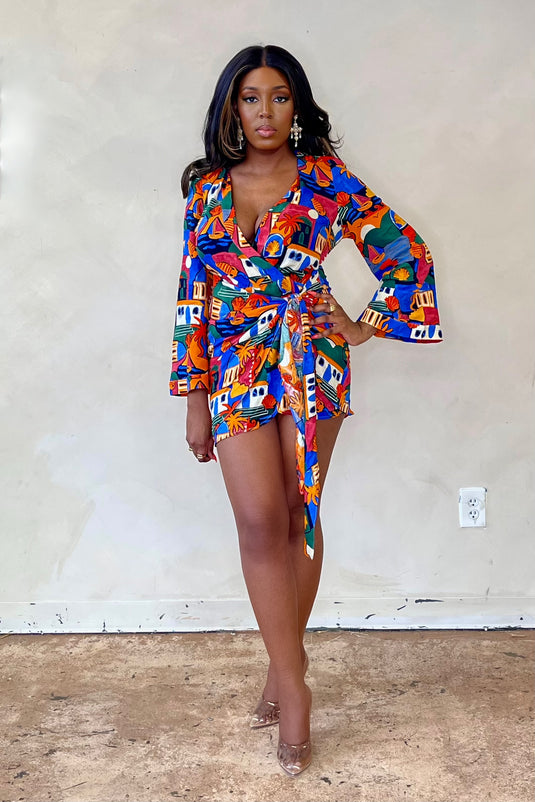Mykonos Wrap Mini Dress