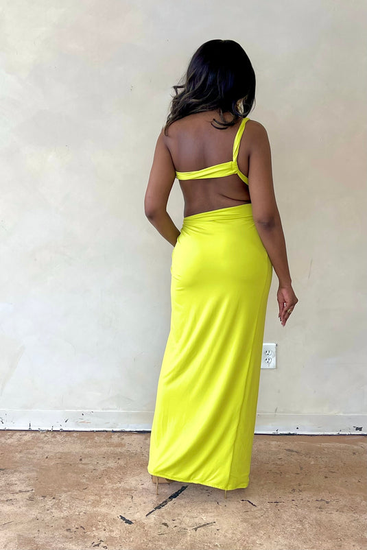 Aruba Dreaming Maxi Dress - Lime Green
