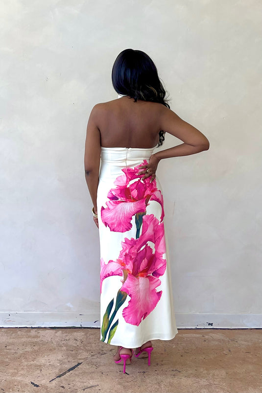 Classy Lady Floral Print Midi Dress