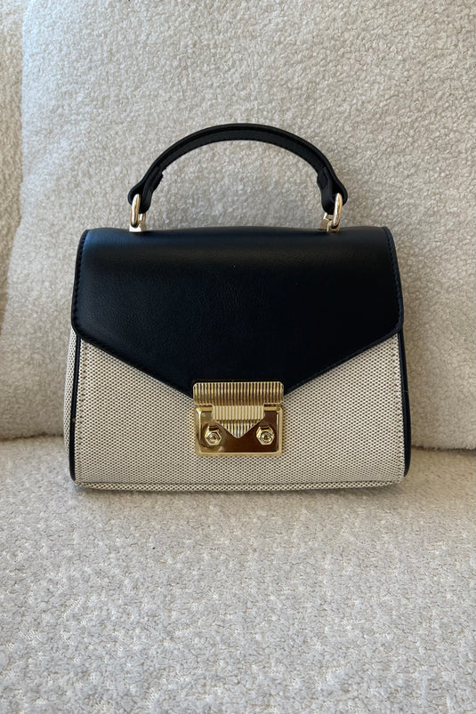 Irina Mini Canvas Bag - Black