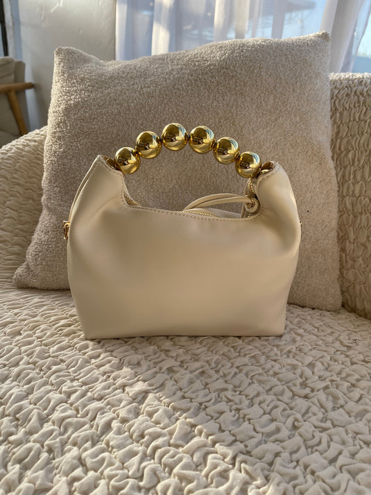 Paula Ball Handle Bag - Ivory