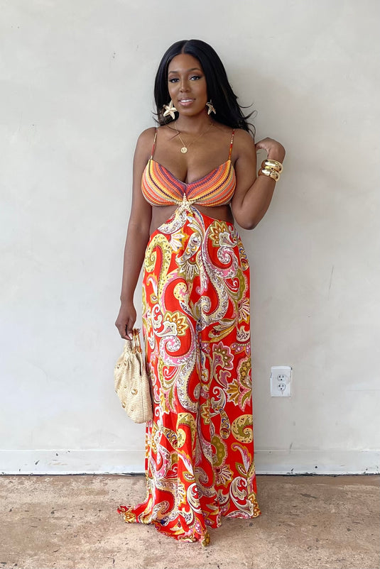 Sand and Sun Paisley Maxi Dress