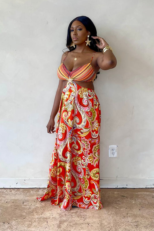 Sand and Sun Paisley Maxi Dress
