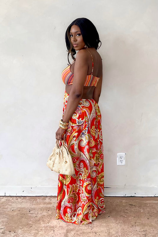 Sand and Sun Paisley Maxi Dress