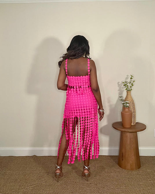 Queen Things Circle Fringe Set - Pink