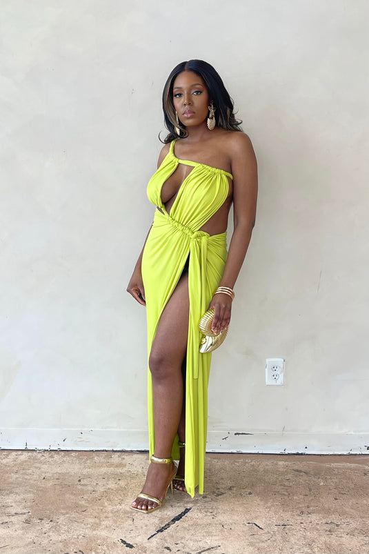 Aruba Dreaming Maxi Dress - Lime Green