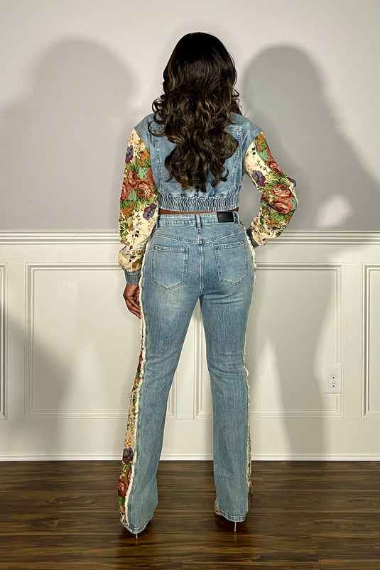 Fly Girls Only Tapestry Denim Set