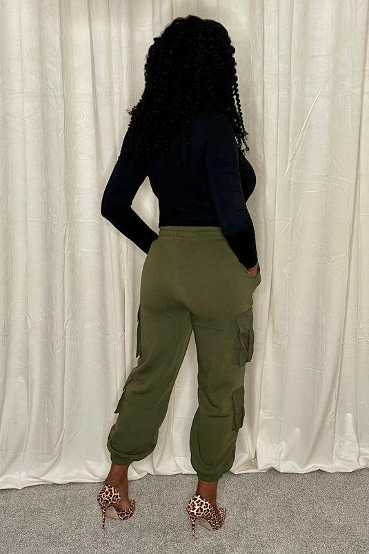 Always Poppin' Cargo Joggers - Olive Green